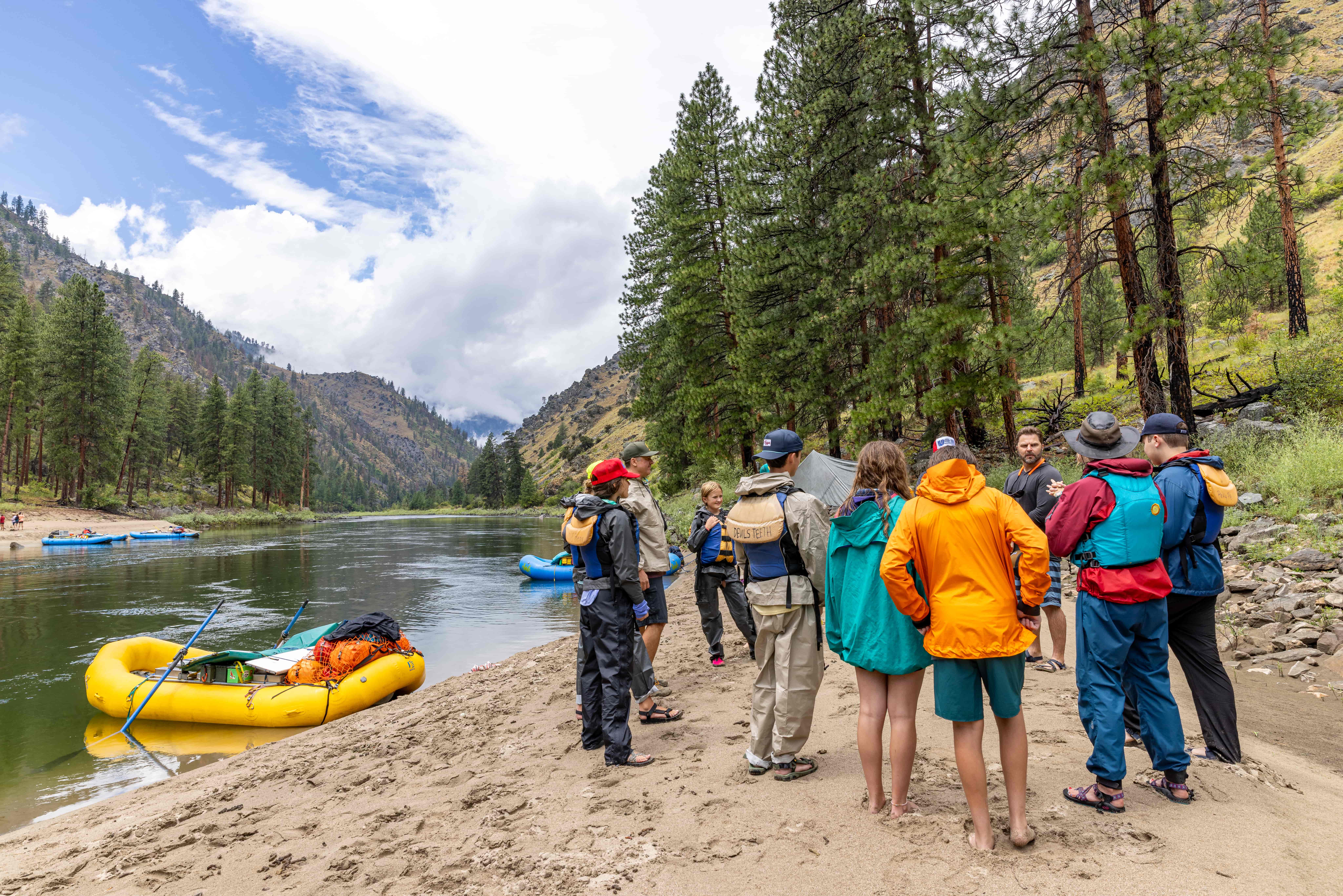Action Whitewater Adventures Trip Meeting and Gear Packing